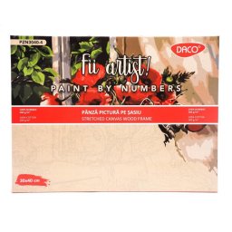 Set pictura pe numere Flori, 30x40 cm, Daco