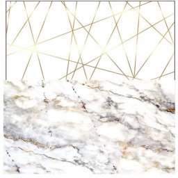 Pasta Zahar imprimata, Nunta Model ArtDeco Maromorat, 60x41 cm, Set 4 Buc