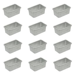 Tavita Chec Margini Evazate, 8.5 x 5.5 x H 3.5 cm, Aluminiu Ambutisat, Set 12 buc