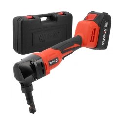 Yato - YT-82398 - Masina de taiat tabla cu 1 acumulator, Li-Ion, 18 V, 4 Ah, 1.6 mm, valiza plastic