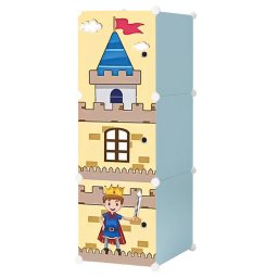Dulap modular din plastic cu schelet metalic culoare Albastru pentru camera copiilor