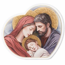 Icoana Sfanta Familie 35.5x32 cm cu Foita de Aur