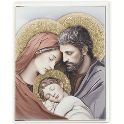 Icoana Sfanta Familie cu Foita de Aur 25x20 cm
