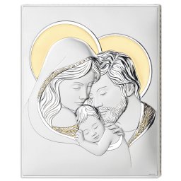 Icoana cu Sfanta Familie Argint 32x39 cm