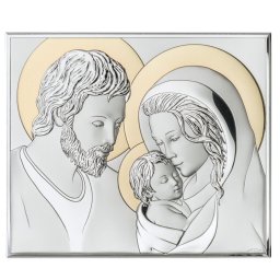 Icoana cu Sfanta Familie Argint 46x37 cm