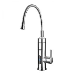 Robinet electric ALBATROS AQUAFLEX, 3000W, display LCD, IPX4, rotatie 360º, protectie impotriva supraincalzirii, inox