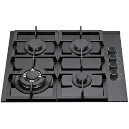 Plita MPM 60-GMH-17 Gaz, 4 zone de gatit, 58.4 cm, Negru