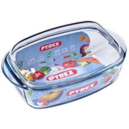 Vas Termorezistent, Rectangular, 6.5 l, cu Capac, Pyrex