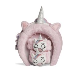 Set accesorii par copii Martinelia Little Unicorn, bentita si elastice roz