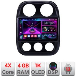 Navigatie Android Jeep Compass 2010-2016, 4GB RAM, 64GB, ecran 1K InCell