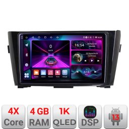 Navigatie Nissan Qashqai/X-Trail 2013-2018 Android 13, 4GB RAM, 64GB, 1K