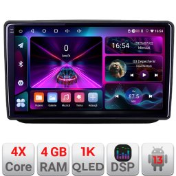 Navigatie Android Skoda Fabia 2 2009-2014 cu GPS, 4GB RAM si 64GB