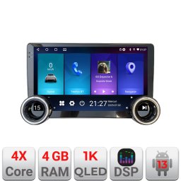 Navigatie auto universala Edotec 10.5 inch QLED, 4GB RAM, 64GB
