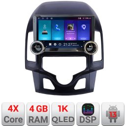 Navigatie Hyundai i30 2009-2012 pentru clima automata, 10.5 inch Android 4+64GB