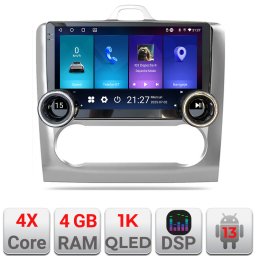 Navigatie Android Ford Focus 2004-2011 clima automata, 10.5 inch, 4+64GB