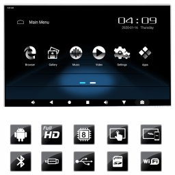 Tetiera auto Edotec TravelMate 13.3 inch Android Full HD WiFi Touch