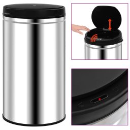 Cos de gunoi automat cu senzor, 60 L, otel inoxidabil GartenMobel Dekor