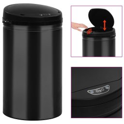 Cos de gunoi automat cu senzor, 40 L, negru, otel carbon GartenMobel Dekor