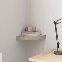 Raft coltar de perete, stejar, 25 x 25 x 3,8 cm, MDF GartenMobel Dekor