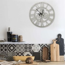 Ceas de perete, argintiu, 30 cm, acrilic GartenMobel Dekor