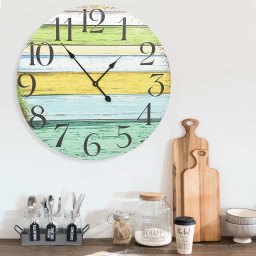 Ceas de perete, multicolor, 60 cm, MDF GartenMobel Dekor
