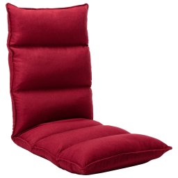 Scaun de podea pliabil, rosu vin, material textil GartenMobel Dekor