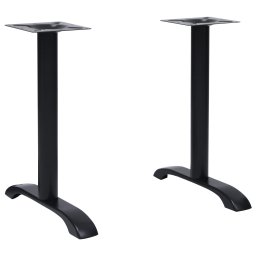 Picior masa de bistro, 2 buc., negru, 61x8x72 cm, fonta GartenMobel Dekor