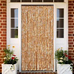 Perdea pentru insecte, ocru si alb, 90 x 220 cm, chenille GartenMobel Dekor