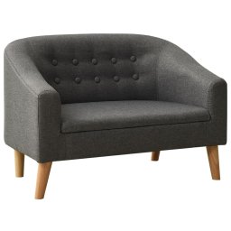 Canapea pentru copii, gri, material textil GartenMobel Dekor