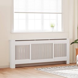 Masca pentru calorifer, alb, 205 cm, MDF GartenMobel Dekor