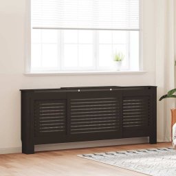 Masca pentru calorifer, negru, 205 cm, MDF GartenMobel Dekor