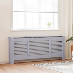 Masca pentru calorifer, gri, 205 cm, MDF GartenMobel Dekor