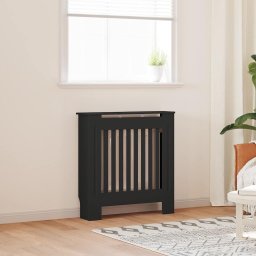 Masca pentru calorifer, negru, 78 cm, MDF GartenMobel Dekor