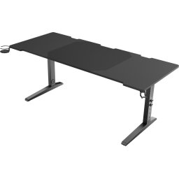Birou Gaming Holm Modular 180, 70 - 90 cm, Wire management, Negru