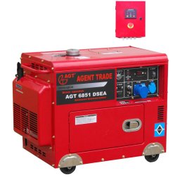 Generator de curent diesel AGT 6851 DSEA monofazat AVR 5 kW pornire electrica ATS inclus