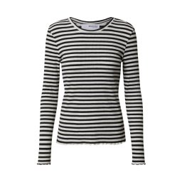 SELECTED Tricou 'SLFAnna' negru / alb