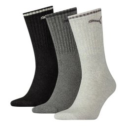 PUMA Șosete gri / negru / alb