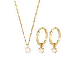 ELLI PREMIUM Set de bijuterii auriu / roz