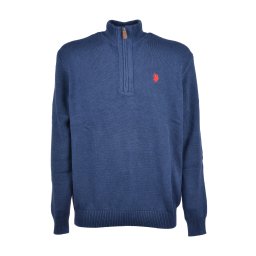 U.S. POLO ASSN. Pulover albastru marin / roșu
