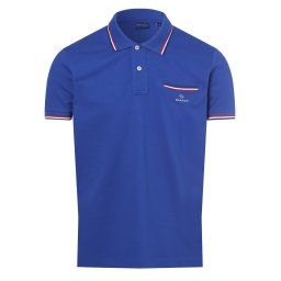 GANT Tricou bleumarin / albastru regal / sângeriu / alb