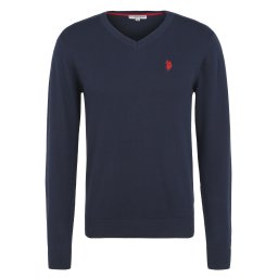 U.S. POLO ASSN. Pulover albastru marin / roșu