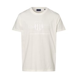 GANT Tricou alb / alb natural