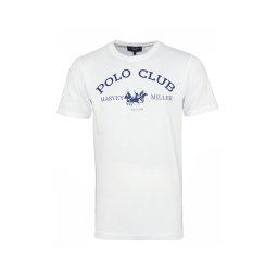 HARVEY MILLER Tricou 'Polo Club' albastru închis / alb