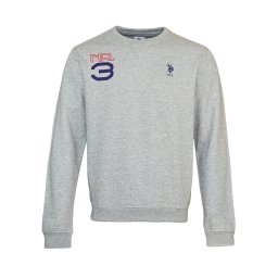 U.S. POLO ASSN. Bluză de molton albastru / gri / roșu