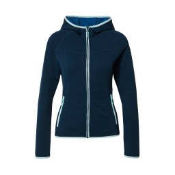 ICEPEAK Bluză cu fermoar sport albastru închis / alb