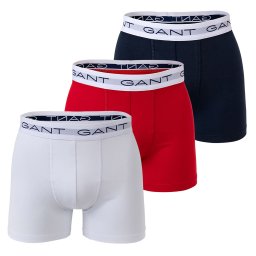 GANT Boxeri albastru / roșu deschis / alb