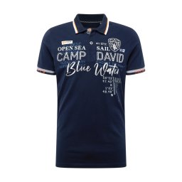CAMP DAVID Tricou 'Atlantic Crossing' albastru / albastru marin / portocaliu deschis / roșu / alb