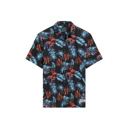 Superdry & Co Cămașă turcoaz / albastru porumbel / roșu orange / negru