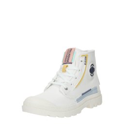 Palladium Ghete cu șireturi 'Pampa' albastru deschis / galben / roz pal / alb