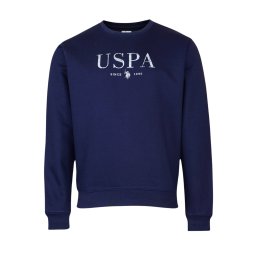 U.S. POLO ASSN. Bluză de molton albastru închis / alb